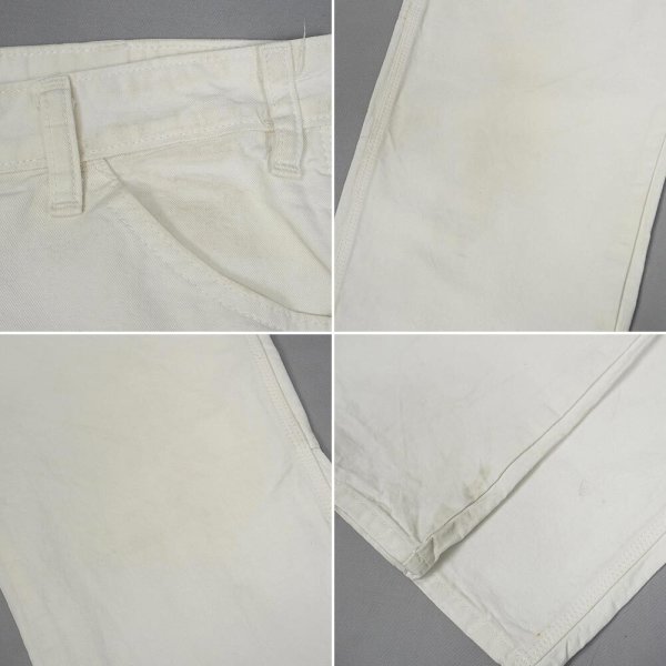 画像4: 00's Dickies コットンツイル ペインターパンツ "WHITE" (4)
