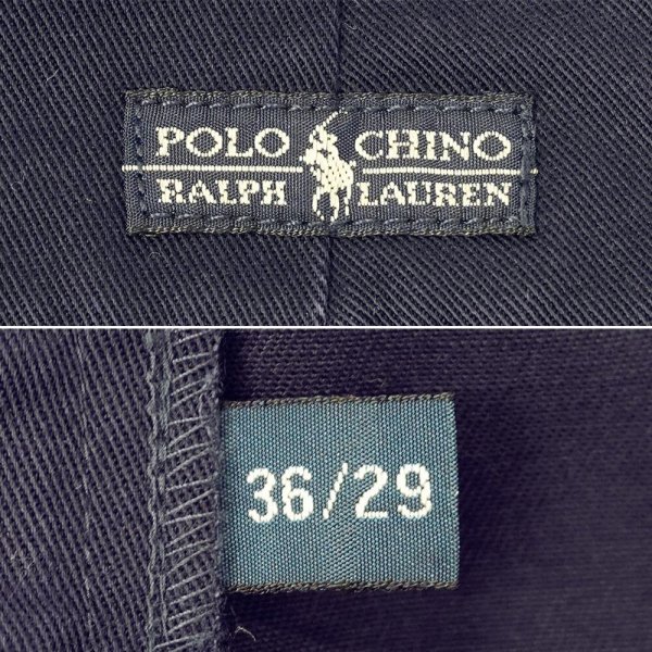 画像3: 90's Polo Ralph Lauren 2タック チノトラウザー "ANDREW PANT / NAVY" (3)