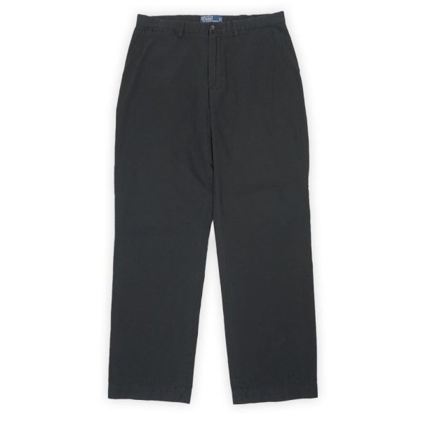 画像1: 00's Polo Ralph Lauren ノータック チノトラウザー "PROSPECT PANT / BLACK" (1)