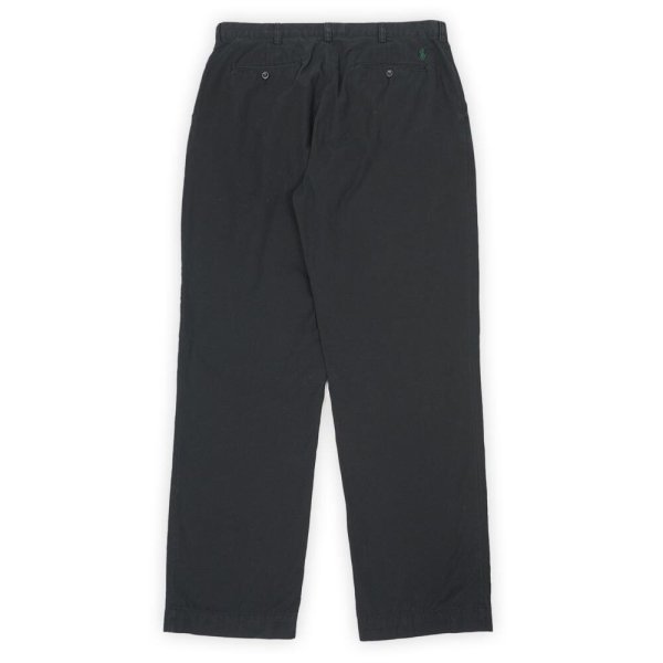 画像2: 00's Polo Ralph Lauren ノータック チノトラウザー "PROSPECT PANT / BLACK" (2)