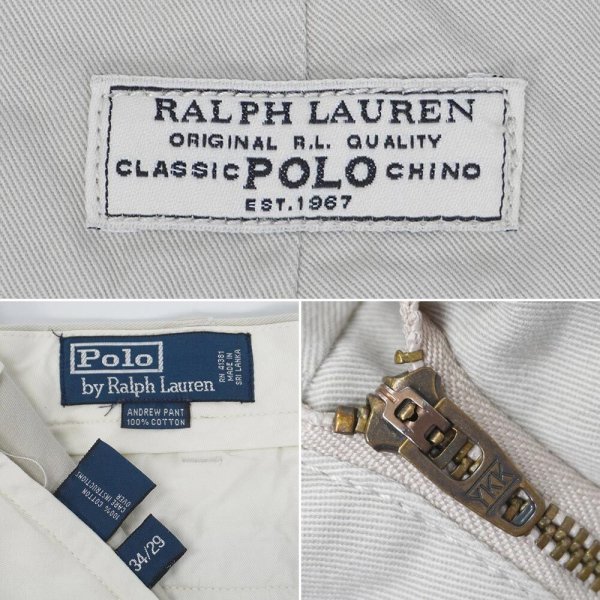 画像3: 00's Polo Ralph Lauren 2タック チノトラウザー “ANDREW PANT / W34 L29” (3)