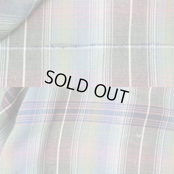 画像4: 80's GOOUCH オンブレチェック柄 レーヨンフーディージャケット “DEADSTOCK” (4)