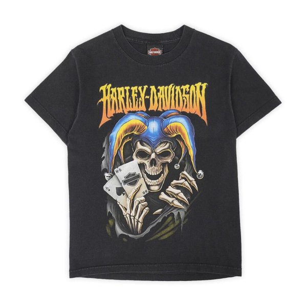 画像1: 00's HARLEY-DAVIDSON 両面プリントTシャツ “SKULL JOKER” (1)