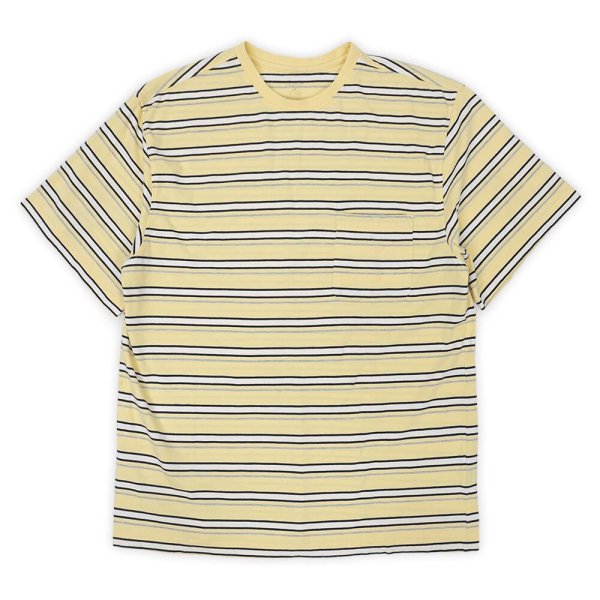 画像1: 00's Puritan マルチボーダー ポケットTシャツ (1)