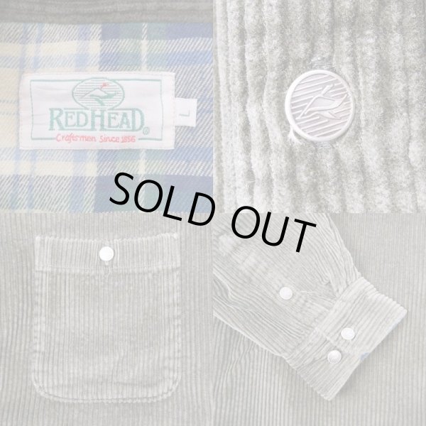 画像3: 90's RED HEAD 太畝コーデュロイシャツ (3)