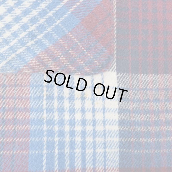 画像4: 90's FIVE BROTHER ヘビーネルシャツ "BLUE BASE / MADE IN USA / 2XL-TALL" (4)