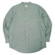 画像1: 90's Eddie Bauer バンドカラー シャンブレーシャツ "GREEN" (1)