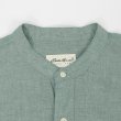 画像3: 90's Eddie Bauer バンドカラー シャンブレーシャツ "GREEN" (3)