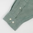 画像4: 90's Eddie Bauer バンドカラー シャンブレーシャツ "GREEN" (4)