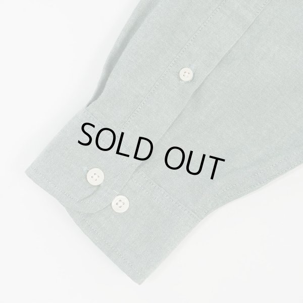 画像4: 90's Eddie Bauer バンドカラー シャンブレーシャツ "GREEN" (4)