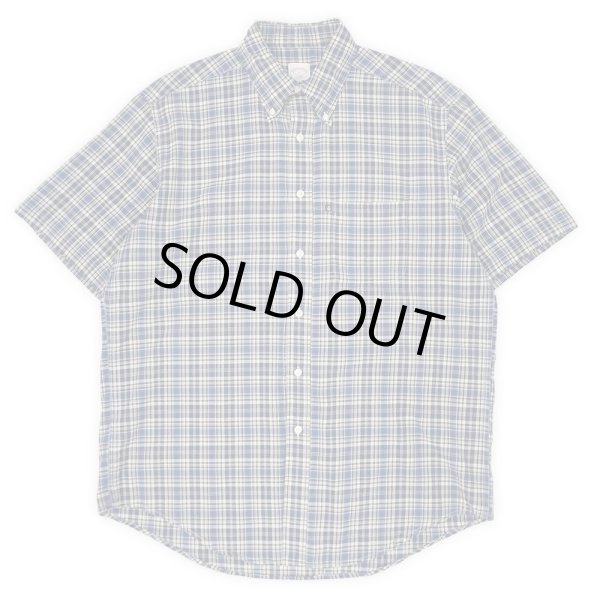 画像1: 00's Brooks Brothers S/S ボタンダウンシャツ "Navy Plaid" (1)