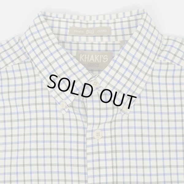 画像4: 90's KHAKI'S by ARROW ボタンダウンシャツ "White×Blue Plaid / BIG OXFORD" (4)