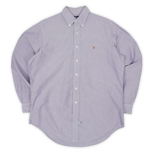 画像1: Early 90's Polo Ralph Lauren ボタンダウンシャツ "PURPLE OXFORD" (1)