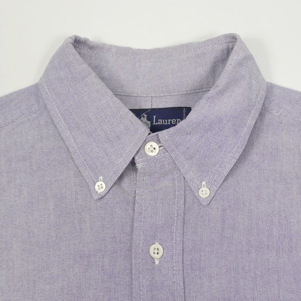 画像3: Early 90's Polo Ralph Lauren ボタンダウンシャツ "PURPLE OXFORD" (3)