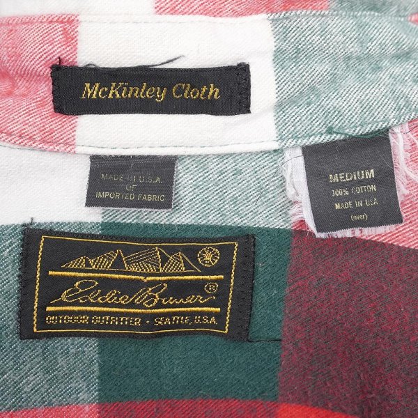 画像2: 80's Eddie Bauer ネルシャツ "MADE IN USA / Mckinley Cloth" (2)