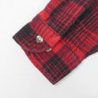 画像4: 90's DAKOTA ヘビーネルシャツ "Black×Red Plaid / USA COMPONENTS" (4)