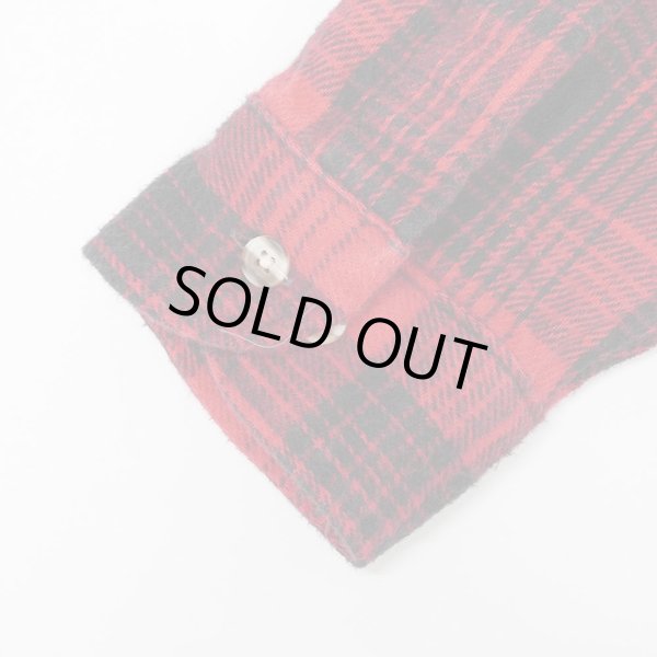 画像4: 90's DAKOTA ヘビーネルシャツ "Black×Red Plaid / USA COMPONENTS" (4)