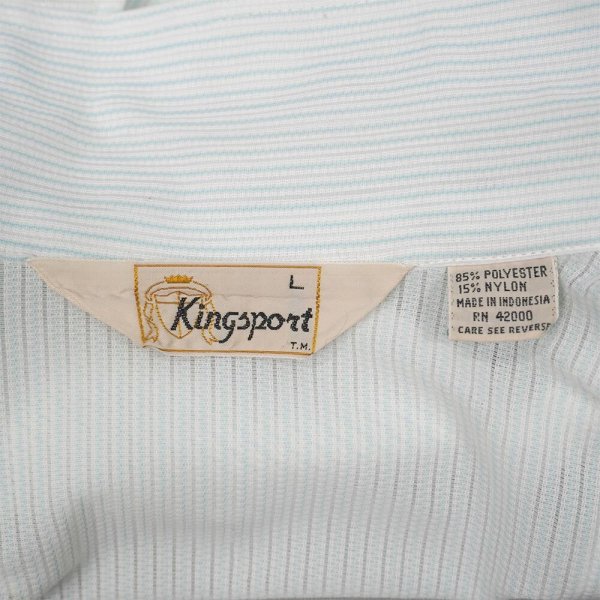 画像2: 80's King Sport S/S マルチストライプ柄 オープンカラーシャツ (2)