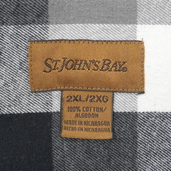 画像2: 90-00's ST JOHN'S BAY フランネル ボタンダウンシャツ (2)