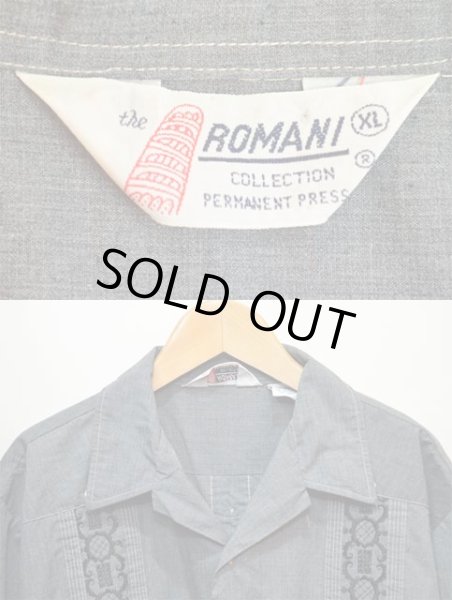 画像3: 80's ROMANI キューバシャツ "後染め / BLACK" (3)
