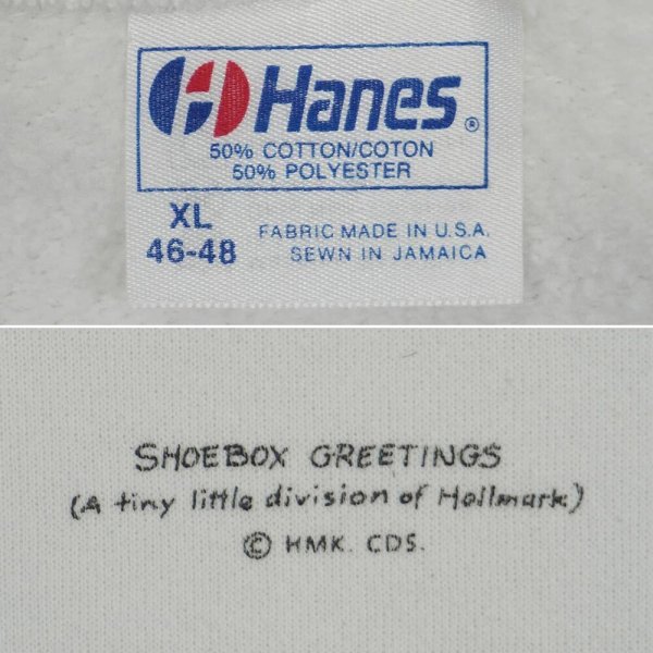 画像2: 90's SHOEBOX GREETINGS プリントスウェット "Hanes body" (2)