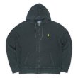 画像1: 00's Polo Ralph Lauren コットンピケ フルジップパーカー "FADE BLACK" (1)