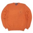 画像1: 90's Polo Ralph Lauren コットンニット "ORANGE" (1)