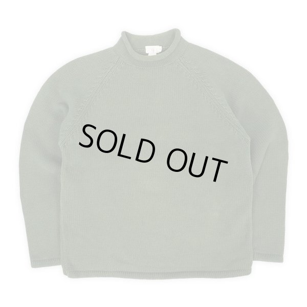 画像1: 90's J.CREW ロールネック コットンニット "OLIVE" (1)