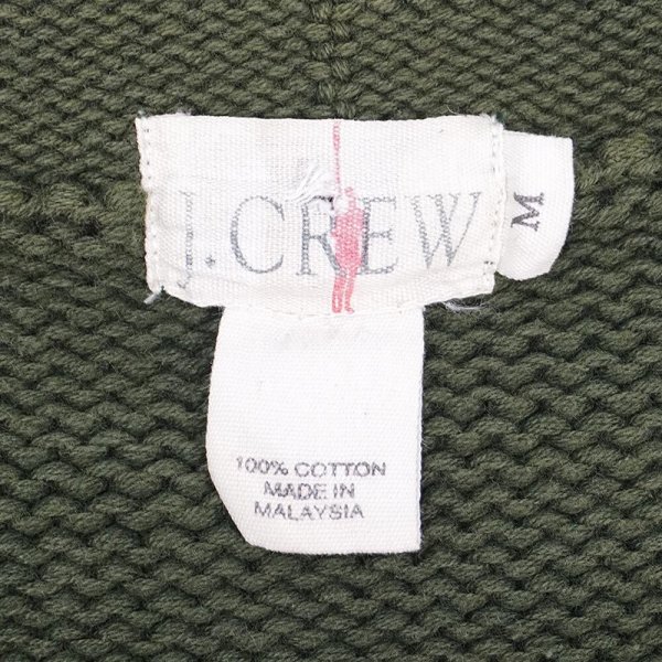 画像2: 90's J.CREW ロールネック コットンニット "OLIVE" (2)