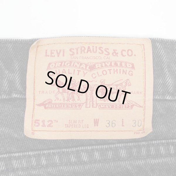 画像3: 90's Levi's 512 ブラックデニムパンツ "MADE IN USA / W36 L30" (3)