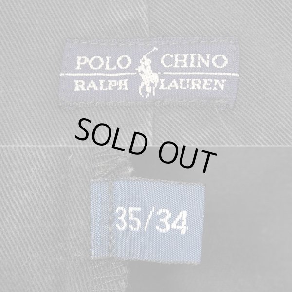 画像3: 90's Polo Ralph Lauren 2タック チノトラウザー "ANDREW PANT / BLACK" (3)