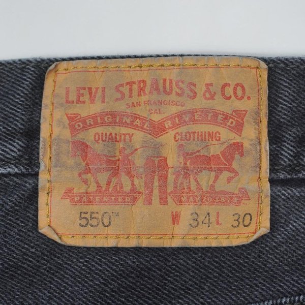 画像3: 00's Levi's 550 ブラックデニムパンツ "W34 L30" (3)
