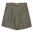 画像1: 90's KHAKI'S by ARROW 2タック コットンリネンショーツ (1)