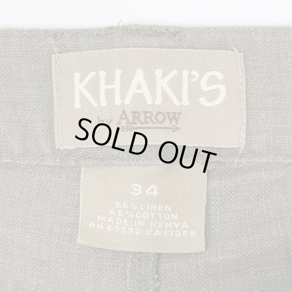 画像3: 90's KHAKI'S by ARROW 2タック コットンリネンショーツ (3)