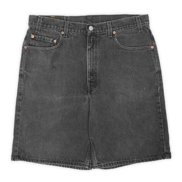 画像1: 90-00's Levi's 550 ブラックデニムショーツ "W35相当" (1)