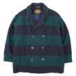 画像1: 90's Woolrich ワイドボーダー柄 Pコート "MADE IN USA" (1)