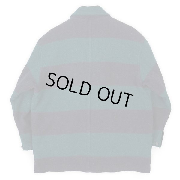 画像2: 90's Woolrich ワイドボーダー柄 Pコート "MADE IN USA" (2)