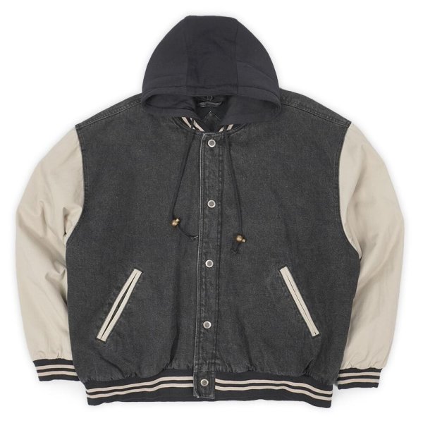 画像1: 90's BASIC EDITIONS ブラックデニムスタジャン (1)