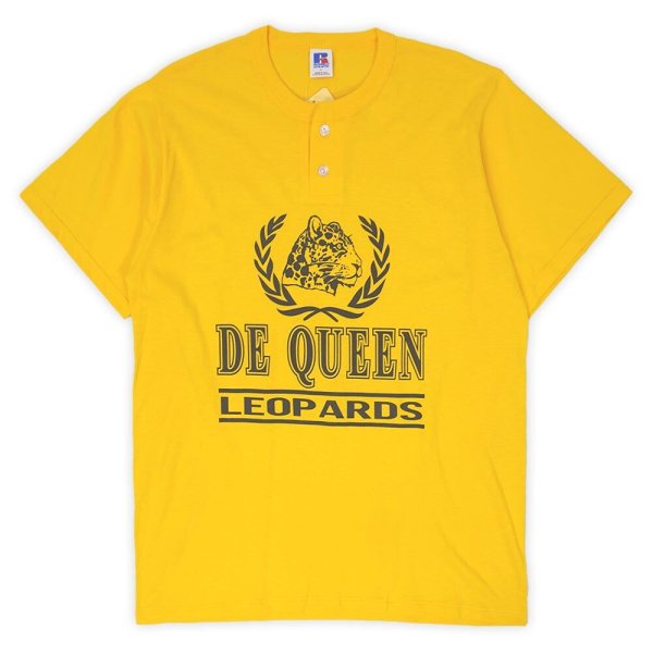 画像1: 80's RUSSELL ヘンリーネックTシャツ "DE QUEEN LEOPARDS / MADE IN USA" (1)
