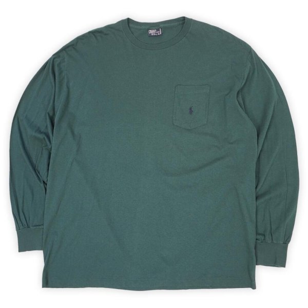 画像1: 90's Polo Ralph Lauren L/S ポケットTシャツ "MADE IN USA" (1)