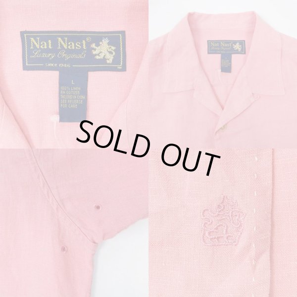 画像3: 90's Nat Nast S/S オープンカラーリネンシャツ (3)