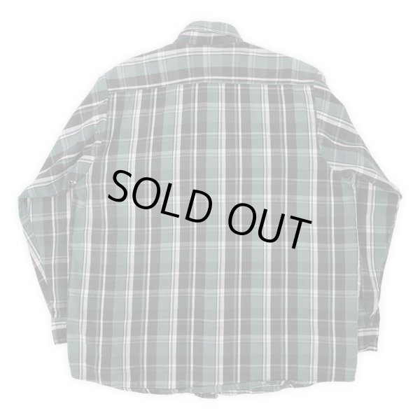 画像2: 90's FIVE BROTHER ヘビーネルシャツ "GREEN BASE / MADE IN USA / 2XL-TALL" (2)