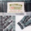 画像3: 90's FIVE BROTHER ヘビーネルシャツ "GREEN BASE / MADE IN USA / 2XL-TALL" (3)