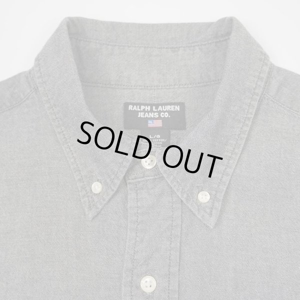 画像3: 90s RALPH LAUREN JEANS S/S シャンブレー ボタンダウンシャツ (3)