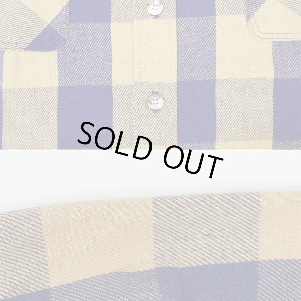 画像5: 90's ST JOHN’S BAY ブロックチェック柄 ヘビーネルシャツ “NAVY × BEIGH” (5)