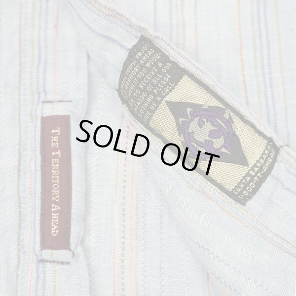 画像3: 90's THE TERRITORY AHEAD マルチストライプ柄 リネンシャツ (3)