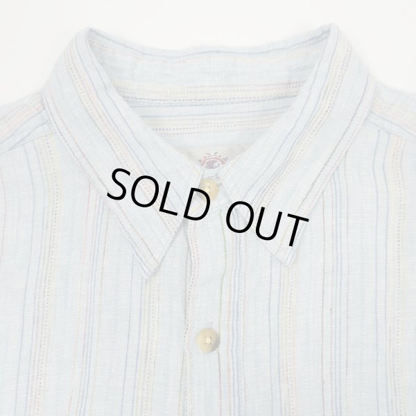 画像4: 90's THE TERRITORY AHEAD マルチストライプ柄 リネンシャツ (4)