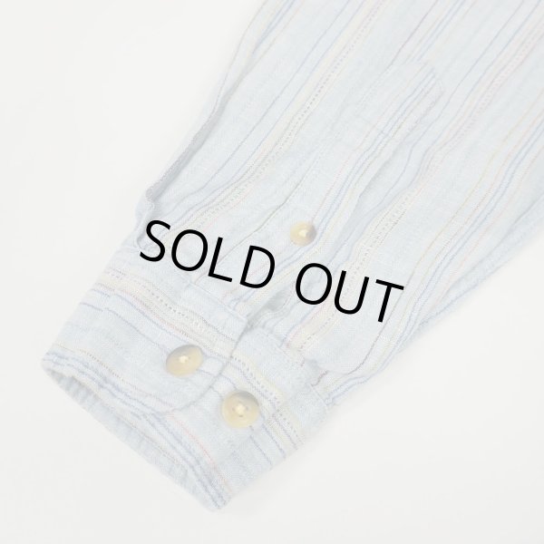 画像5: 90's THE TERRITORY AHEAD マルチストライプ柄 リネンシャツ (5)