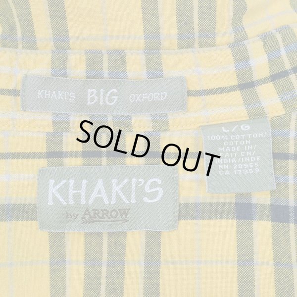 画像2: 90's KHAKI'S by ARROW ボタンダウンシャツ "Yellow Plaid / BIG OXFORD" (2)