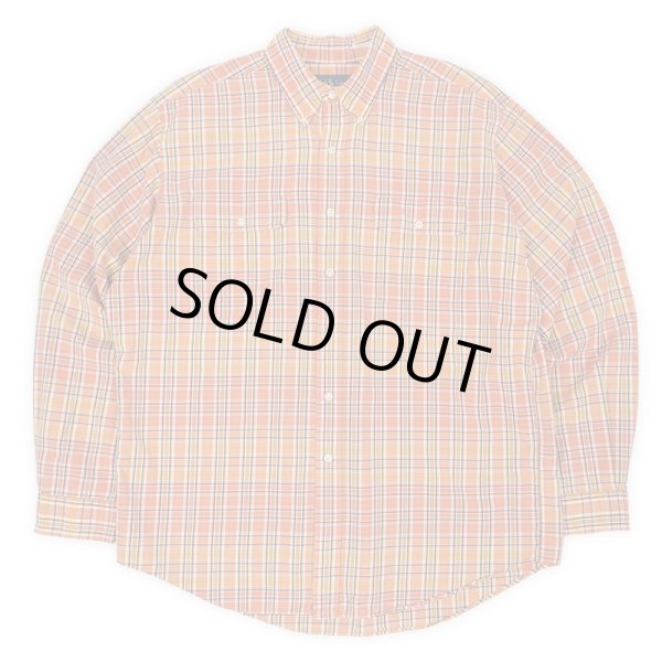 画像1: 90's Polo Ralph Lauren ボタンダウンシャツ "RL WORKSHIRT / Orange Plaid" (1)